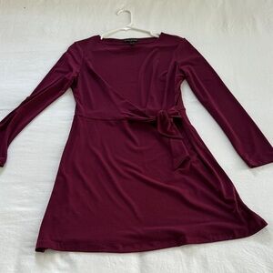Elegant Burgundy Dress